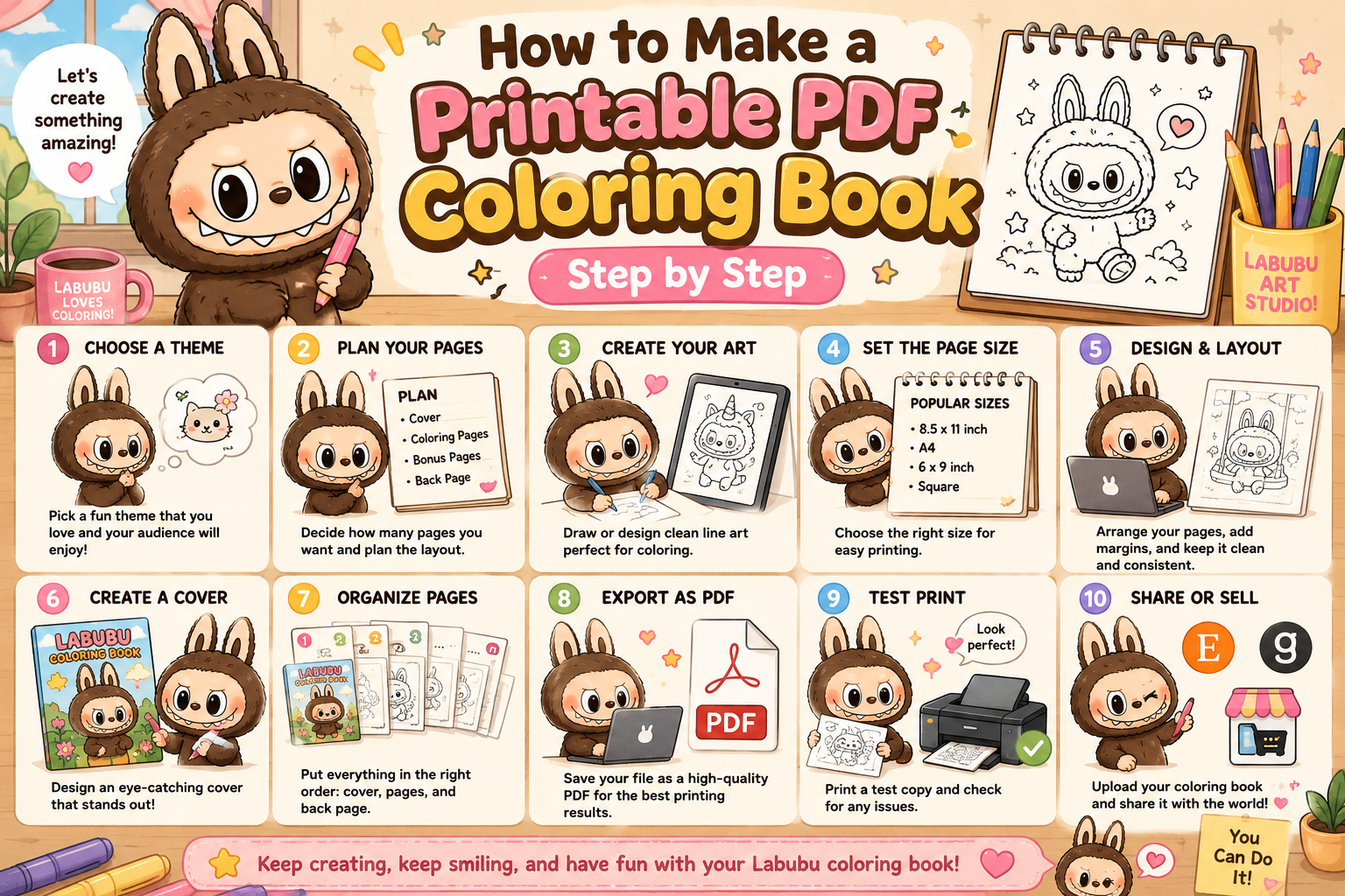 How to Make a Printable PDF Coloring Book Step by Step