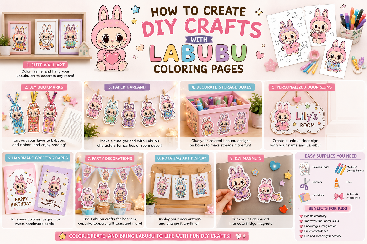 How to Create DIY Crafts with Labubu Coloring Pages
