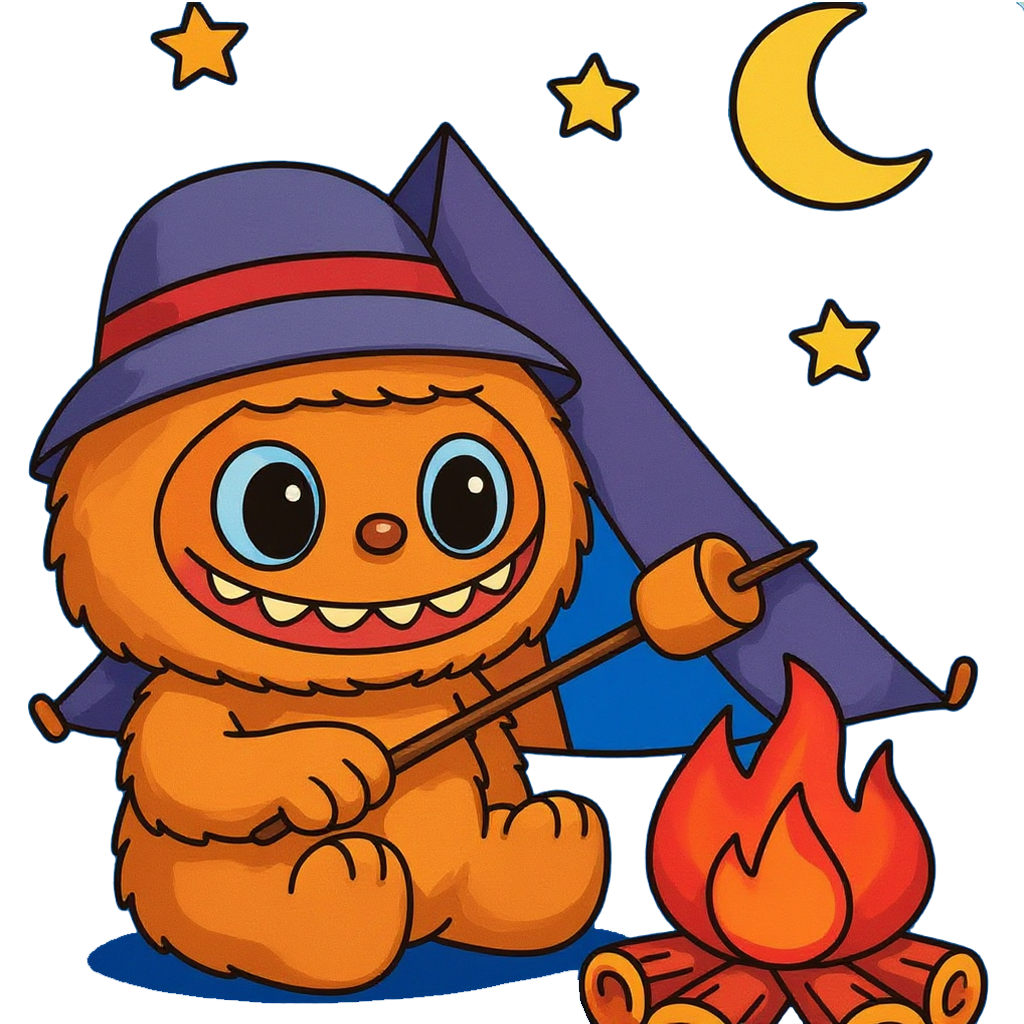 Labubu OutDoor Coloring Pages