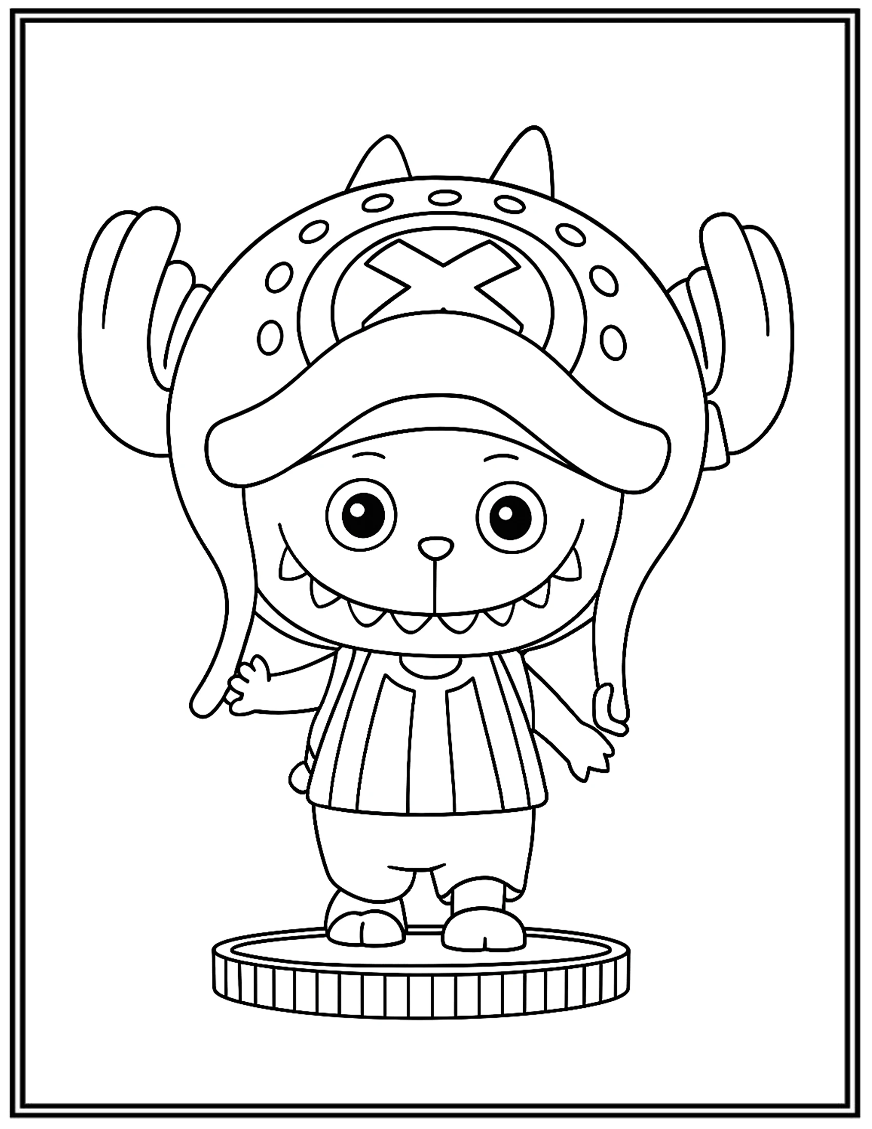 Labubu Anime Tony Tony Chopper Coloring Pages