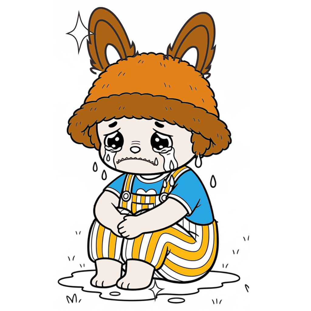 Labubu Sad Coloring Pages