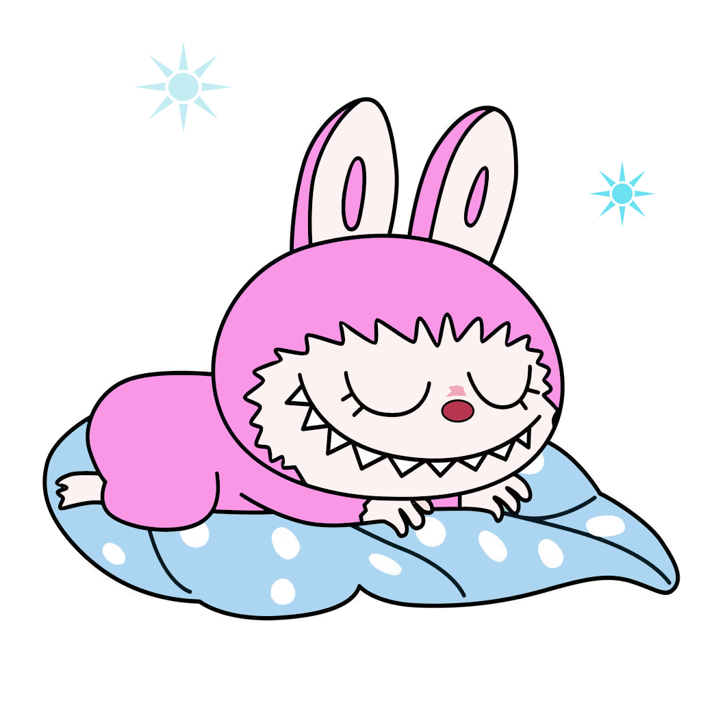 Labubu Sleeping Coloring Pages